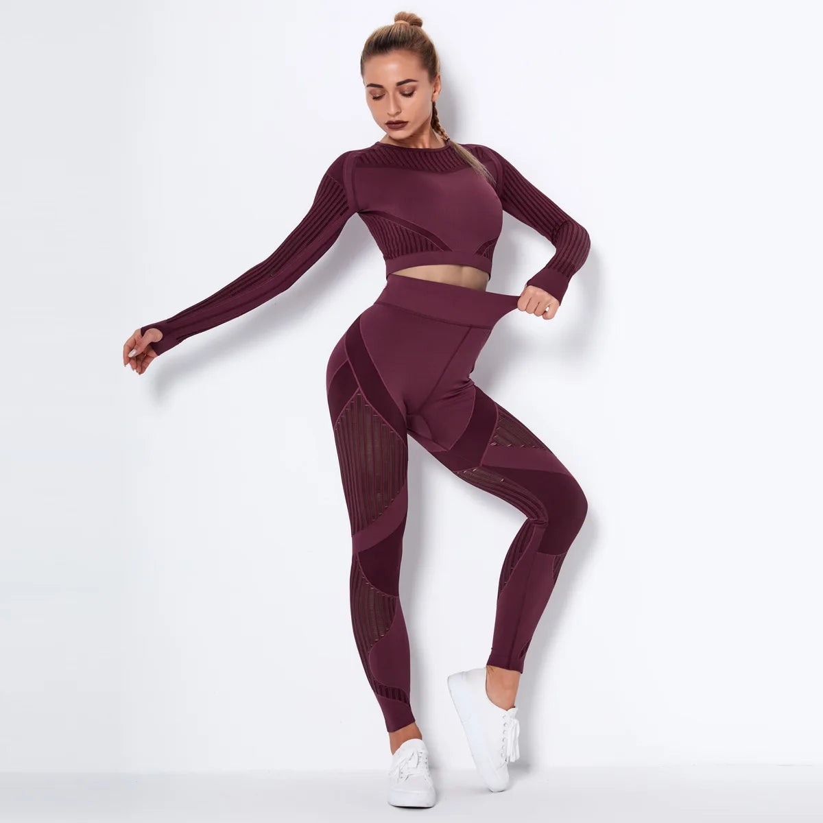 2 Piece Seamless Yoga High Waisted Set